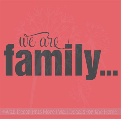 We are Family Wall DÃ©cor Lettering Wall Decal Sticker Quotes