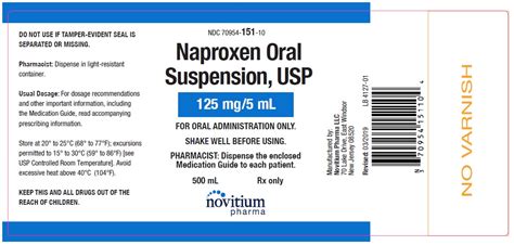 Naproxen Oral Suspension (Novitium Pharma LLC): FDA Package Insert, Page 8