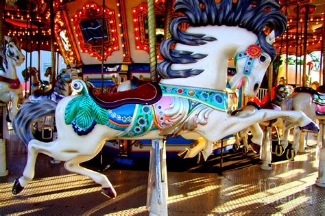 Carousel Horse With Leaves Photograph by Mary Deal