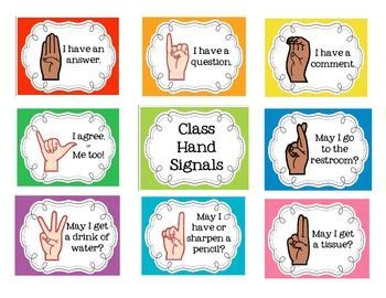 Responsive Classroom Hand Signals - ROMCLAS