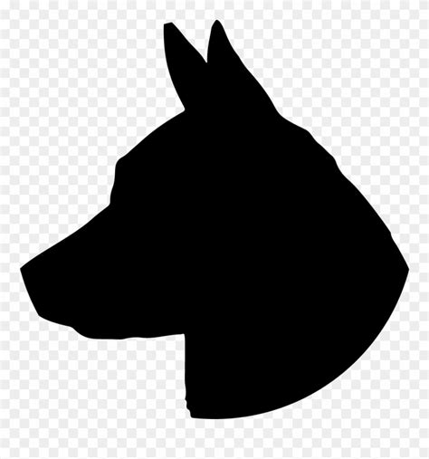 Dog Head Silhouette Vector at Vectorified.com | Collection of Dog Head ...