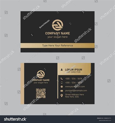 Gold Black Business Card Modern Design Stock Vector (Royalty Free) 2188055771 | Shutterstock