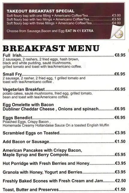 The Rose Cafe Menu, Menu for The Rose Cafe, Ballycoolin, Dublin - Zomato Ireland