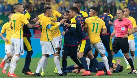 Brazil-Colombia soccer match nearly devolves into all-out brawl | For The Win