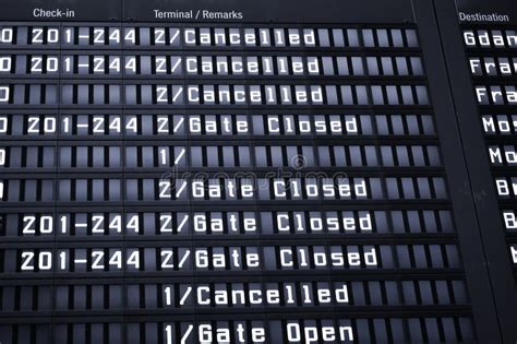 Arrival Departure Board stock photo. Image of cancelled - 14173576