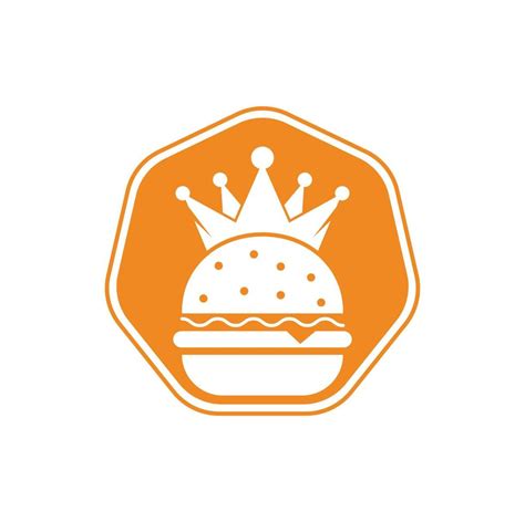 Burger king vector logo design. Burger with crown icon logo concept. 12619573 Vector Art at Vecteezy
