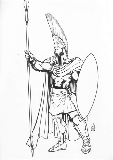 Sketch Of Ares God Of War Art Coloring Pages