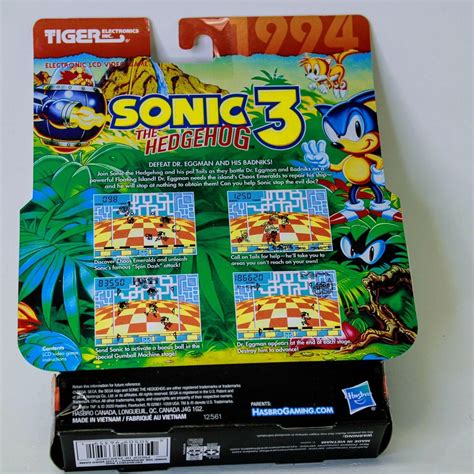 Sonic The Hedgehog 3 LCD Tiger Electronics Handheld Video Game Reissue ...