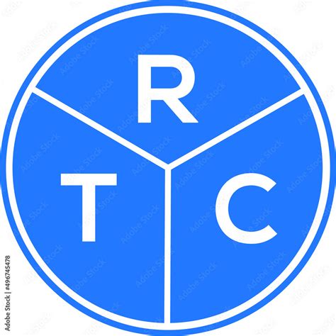 RTC letter logo design on white background. RTC creative circle letter logo concept. RTC letter ...