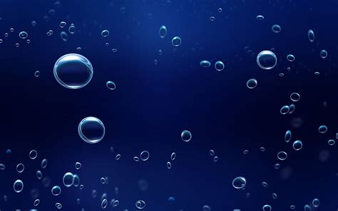 HD wallpaper: bubbles with blue background wallpaper, surface, dark ...