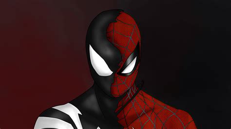 Spider Man Custom Symbiote Red Suit Split 4k Wallpaper,HD Tv Shows Wallpapers,4k Wallpapers ...