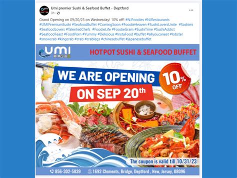 UMI Sushi & Seafood Buffet Opens in Deptford September 20th - 42 Freeway