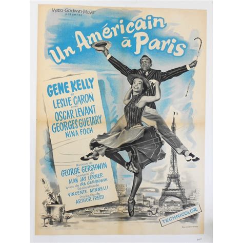 Original vintage movie poster of "An American in Paris", 1951.