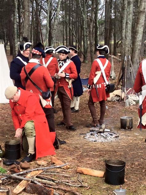 British infantry at a reenactment of the battle of...