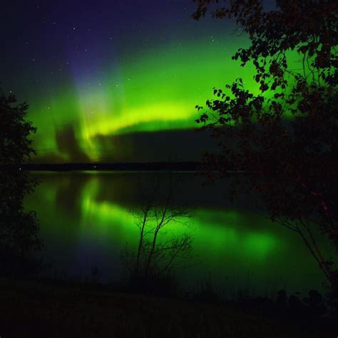 Northern lights over Lake of the Woods - from last summer! # ...