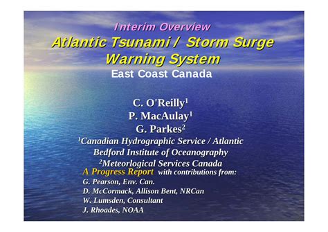 (PDF) Atlantic Tsunami Surge Warning System (CHC2006)A · Atlantic ...