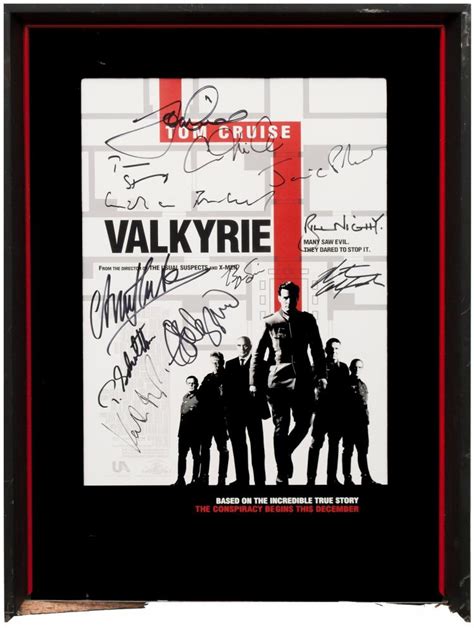 Lot - VALKYRIE MOVIE POSTER WITH SIGNATURES.