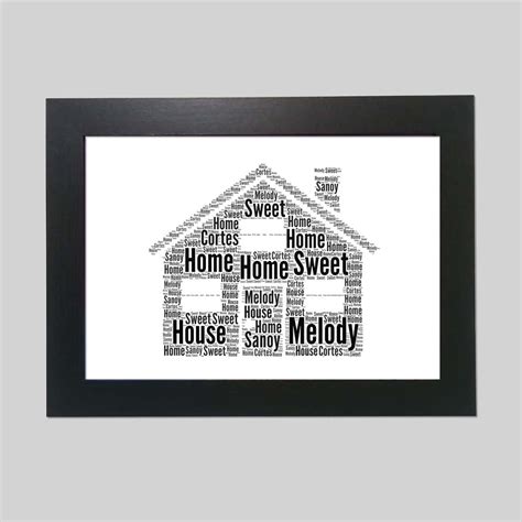 Personalised House word art - word art prints - word art app