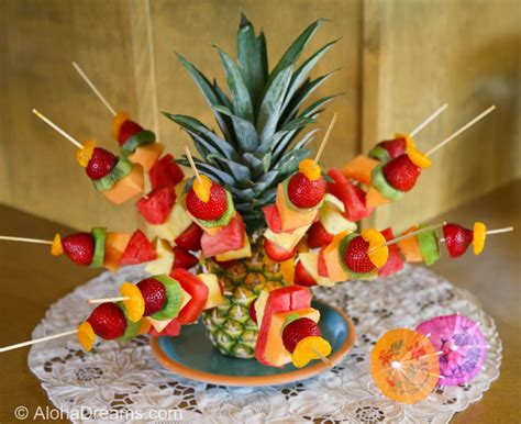 Fruit Kabobs in a Pineapple | Aloha Dreams