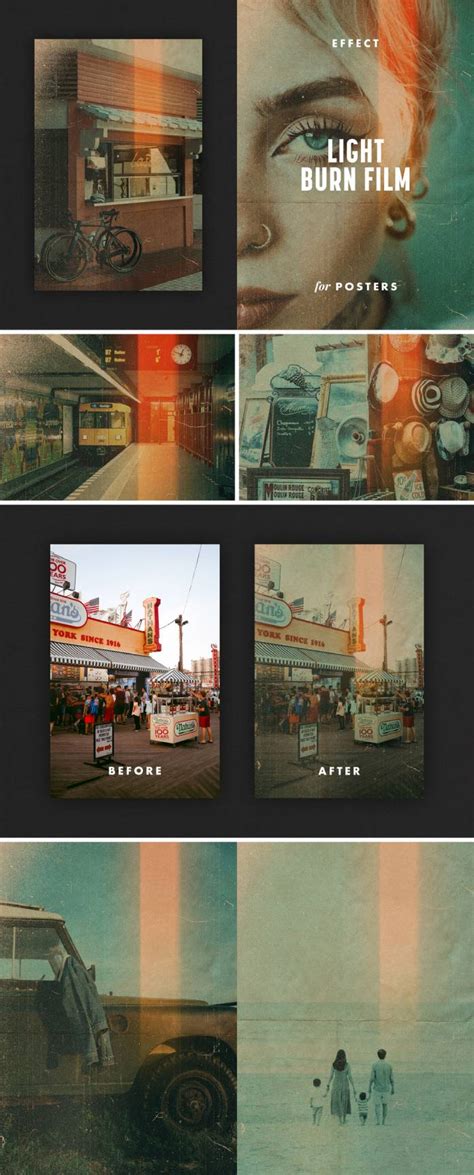 Photoshop Vintage Mockup: The Light Burn Film Poster Photo Effect by ...