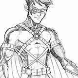 Robin Nightwing Batman Coloring Page Sketch Pages  sketch template