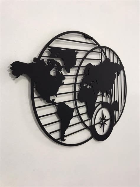 Metal World Map World Map Wall Art Metal Wall Art - Etsy