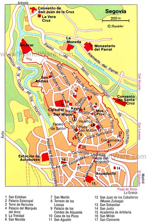 Map of Segovia | Segovia, Tourist attraction, Tourist