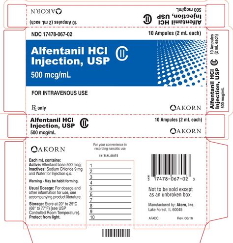 Alfentanil - FDA prescribing information, side effects and uses