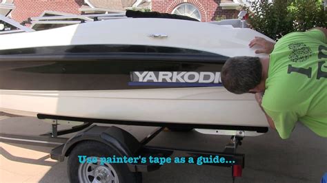 Boat Vinyl Decal Installation Tutorial - YouTube