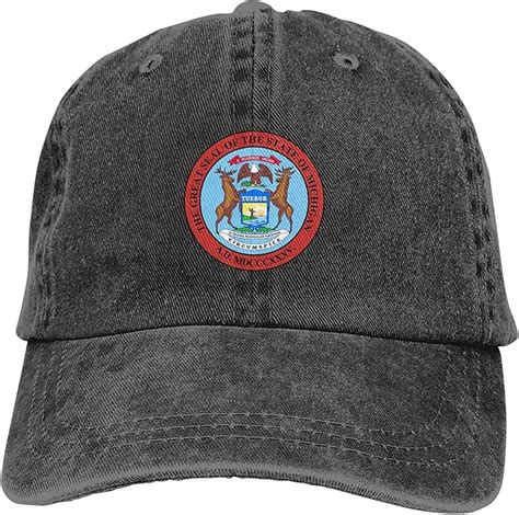 Seal of The State of Michigan Adjustable Athletic Casual Baseball ...