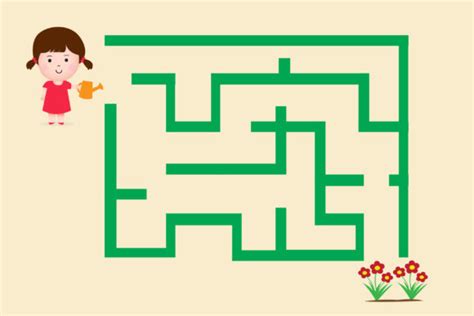 Maze Game for Kids. Help Girl Find Road Graphic by lizstudio · Creative ...