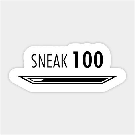 SNEAK 100 - Skyrim - Sticker | TeePublic