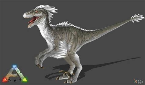 Ark raptor, white, gray in 2020 | Ark survival evolved, Ark, Cool dinosaurs