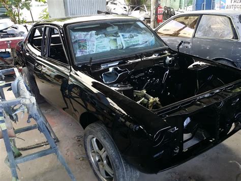 A Datsun Turbo Violet from 1974: Restoring the Datsun 120Y B210 Body (Update 2)...Datsun 120Y ...