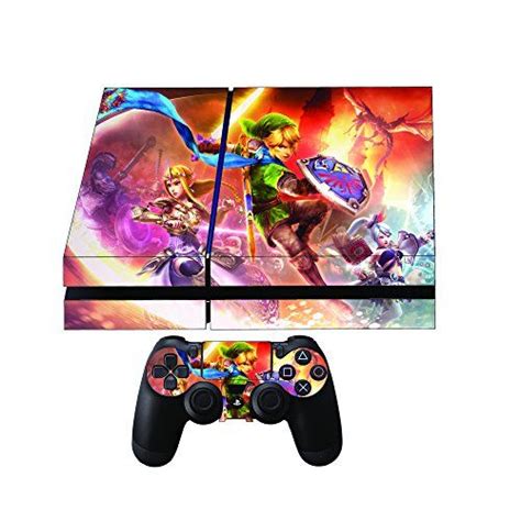 Sony Playstation 4 Skin + 2 Free PS4 Controller Skins Zelda + Free PS4 ...