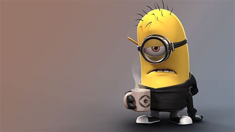 One Eye Minions With Cup Minions, HD wallpaper | Peakpx