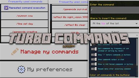 Turbo Commands Addon (1.19) - MCPE/Bedrock Mod - Mc-Mod.Net