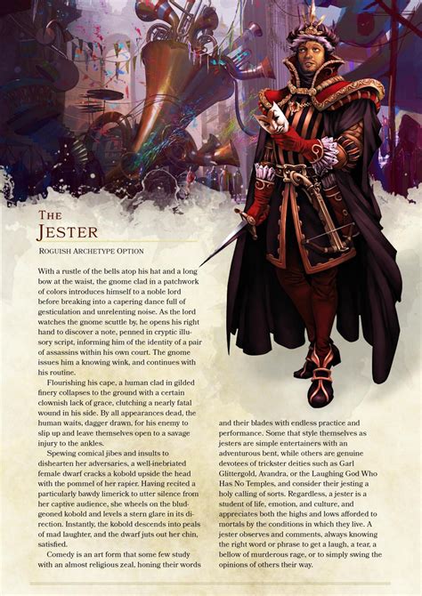 DnD 5e Homebrew — Jester Rogue Subclass by the_singular_anyone