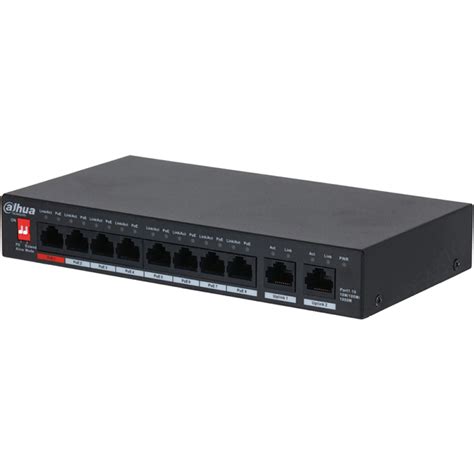 Dahua - DH-PFS3010-8GT-96 - 8-Port PoE Desktop Unmanaged Gigabit Switch ...