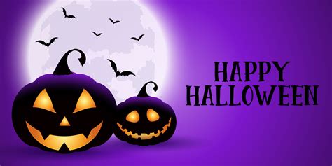 Banner de Halloween púrpura espeluznante 678606 Vector en Vecteezy