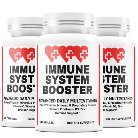 Immunity Booster Defense Supplement - Immune System Support Capsules with Vitamins C, D & Zinc ...