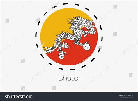 Cutout Outline Flag Bhutan Stock Illustration 325224206 | Shutterstock