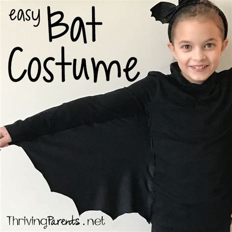 Make your own quick and easy bat costume - Thriving Parents