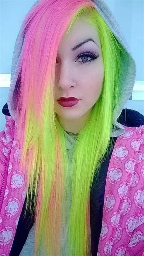 Cool hair | Hair quiz, Neon hair, Scene hair