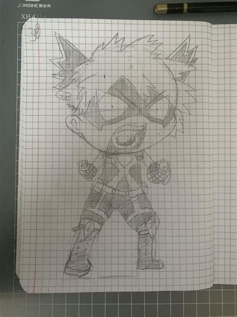 My bakugo drawing (chibi style) : r/learntodraw