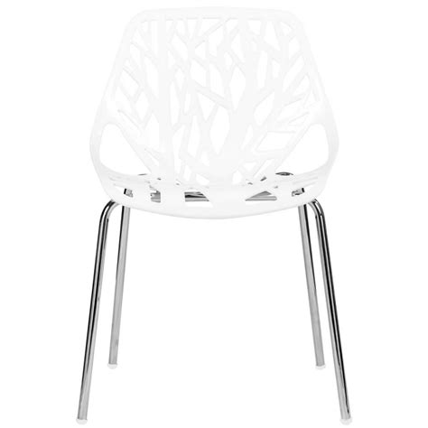 Zimtown Modern Dining Chairs (Set of 4) by,White Chairs, Kid-Friendly Birch Chairs, Stackable ...