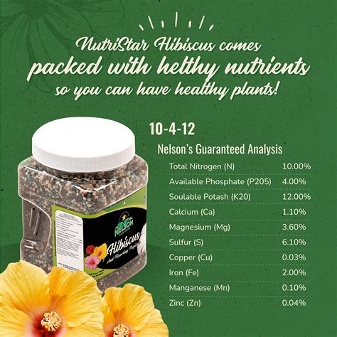 NutriStar Hibiscus Fertilizer - Outdoor and Indoor Plant Food - Nelson Plant Food