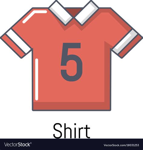 Football shirt icon cartoon style Royalty Free Vector Image