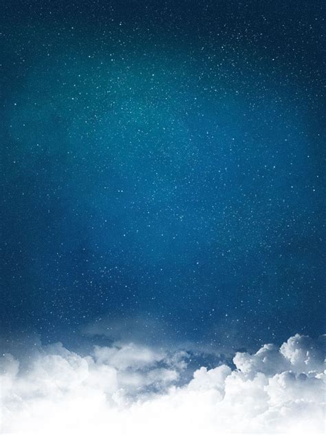 Blue Night Sky Clouds Stars Quiet Background Wallpaper Image For Free Download - Pngtree | Star ...