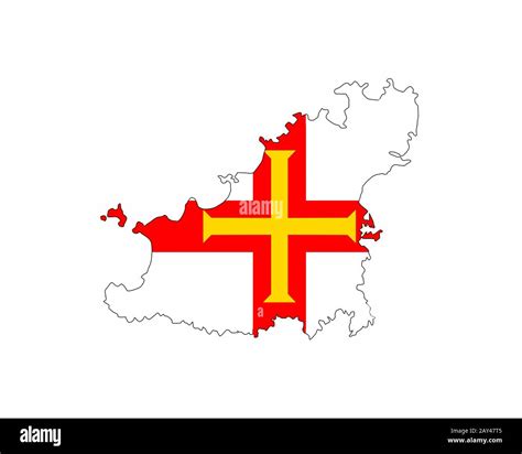 guernsey flag map Stock Photo - Alamy